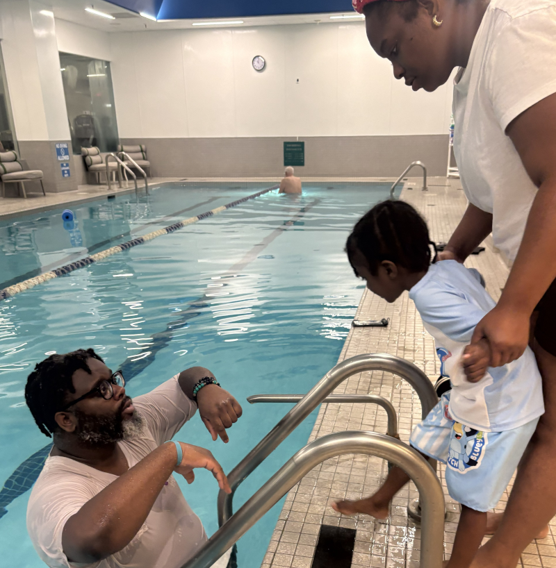adaptive aquatic swim lesson